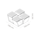 VULCANUS boxxoq QuadIsland 2x2 | Zahradní lavice